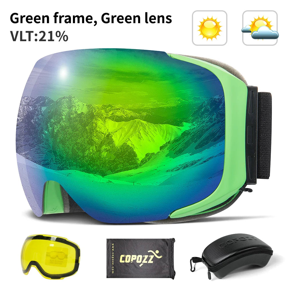 UV400 Anti-fog Ski Goggles
