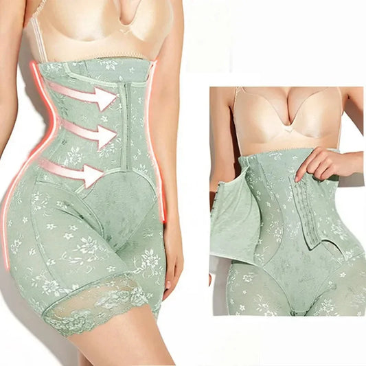 Dimmkof High Waist Tummy Control Panties Slim Seamless Lace Body Shaper Panties Waist Cincher Panties Waist Trimmer Boyshort