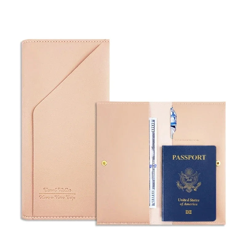 Travel Passport Wallet Tri-fold Document Organizer