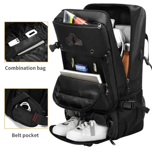 60L Waterproof Polyester Travel Backpack