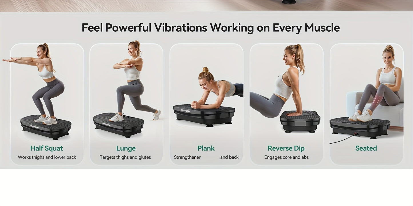 Vibration Plate Exercise Machine, 330 LBS Weight Capacity & Multiple Modes, Whole Body Vibration Plate Exercise Machine For Home, Power Plate Vibration Platform For Toning & Wellness, Valentines Day Gifts