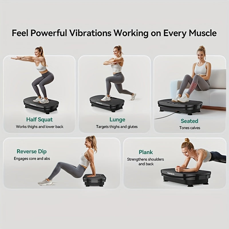 Vibration Plate Exercise Machine, 330 LBS Weight Capacity & Multiple Modes, Whole Body Vibration Plate Exercise Machine For Home, Power Plate Vibration Platform For Toning & Wellness, Valentines Day Gifts