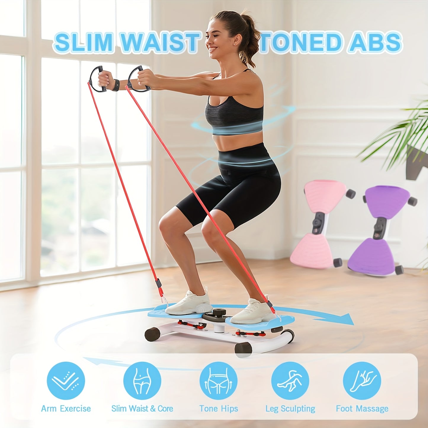 Waist Twisting Machine, Ab Twister Board For Exercise, Noiseless Exercise Waist TwisterFor Home Gym Equipment, 330 Lbs Capacity |Track Time, Reps, Calories With DigitalDisplay