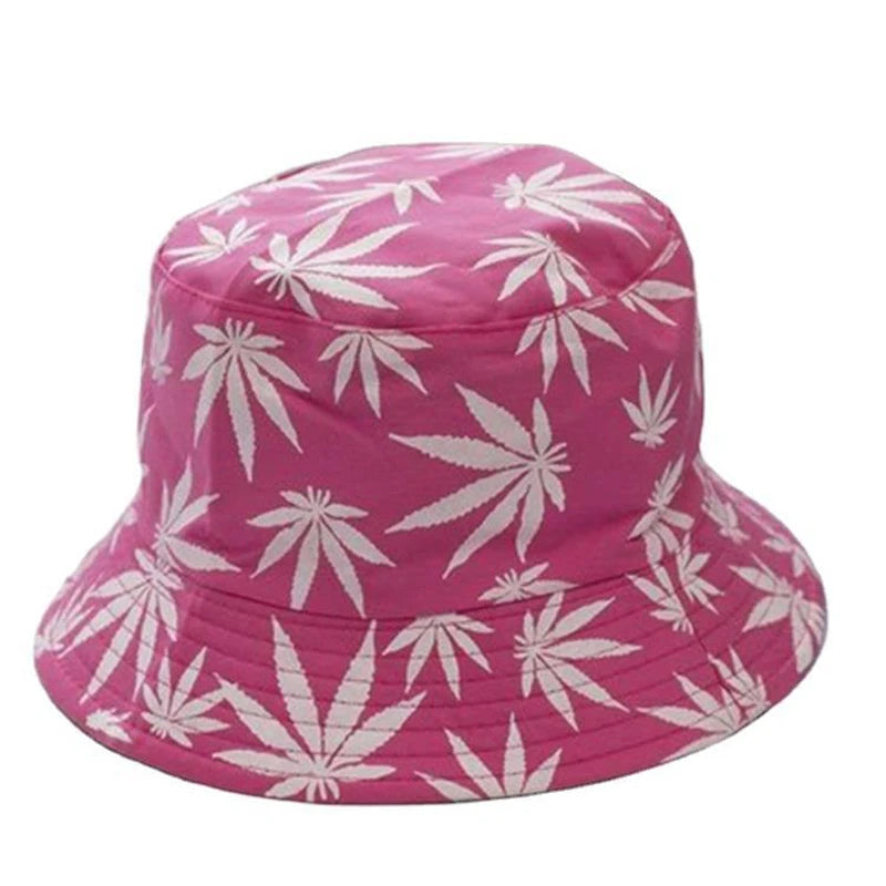 Ayaco.Fan Maple Leaf Print Bucket Hat 