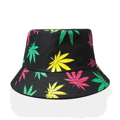 Ayaco.Fan Maple Leaf Print Bucket Hat 