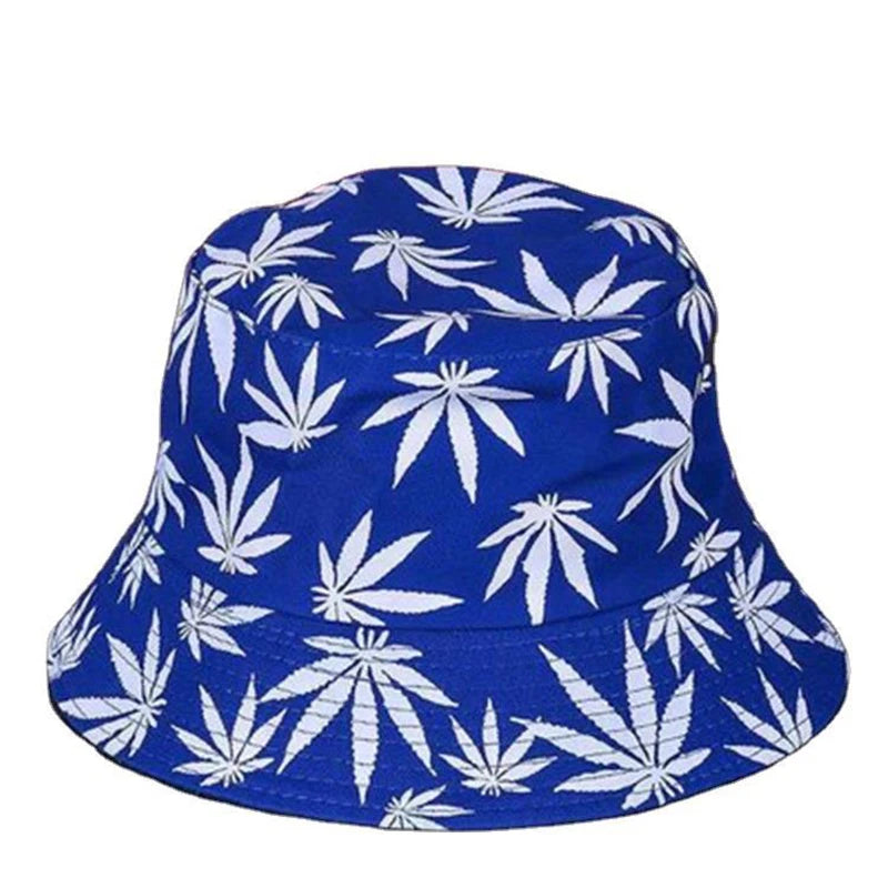 Ayaco.Fan Maple Leaf Print Bucket Hat 