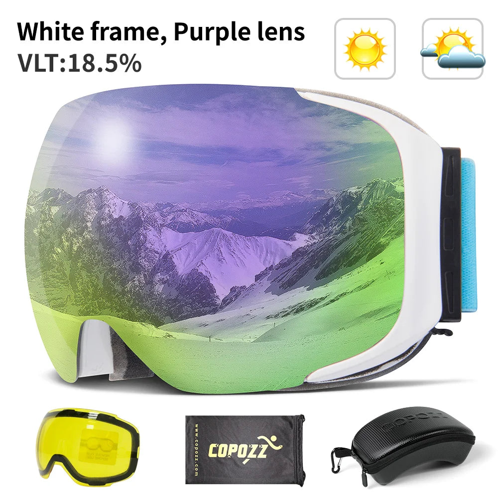UV400 Anti-fog Ski Goggles