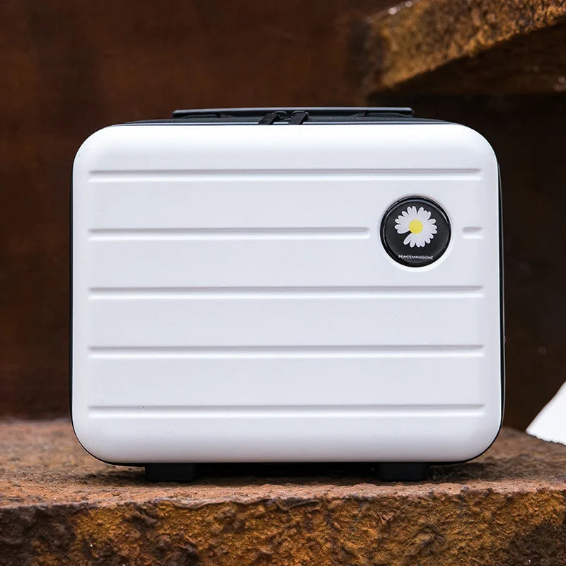 Mini Travel Makeup White Case 
