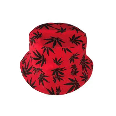 Ayaco.Fan Maple Leaf Print Bucket Hat 