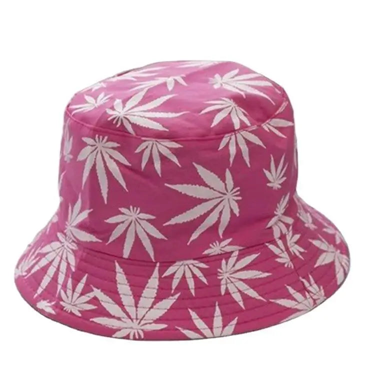 Ayaco.Fan Maple Leaf Print Bucket Hat 
