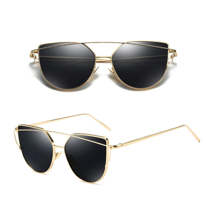 Cat Eye Mirror Sunglasses 