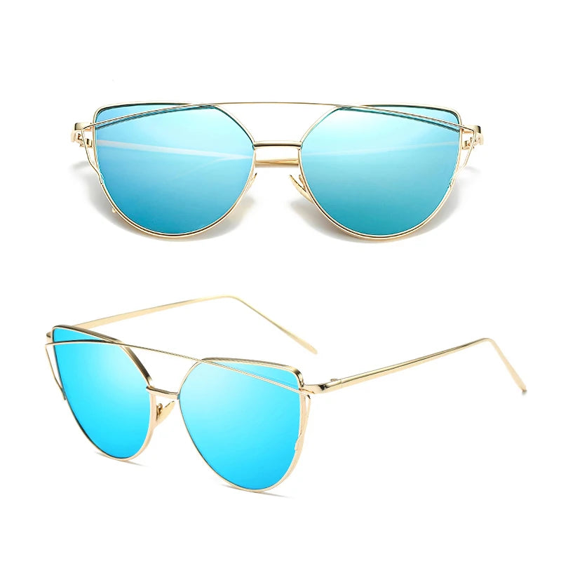 Cat Eye Mirror Sunglasses 