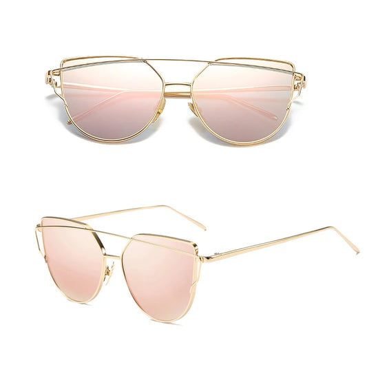 Cat Eye Mirror Sunglasses 