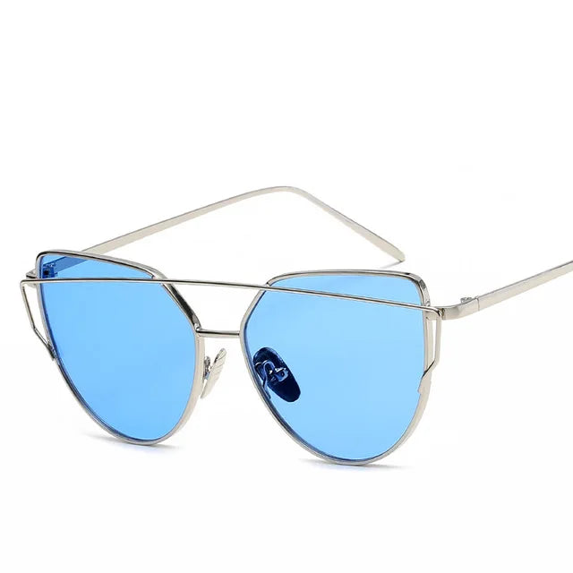 Cat Eye Mirror Sunglasses 