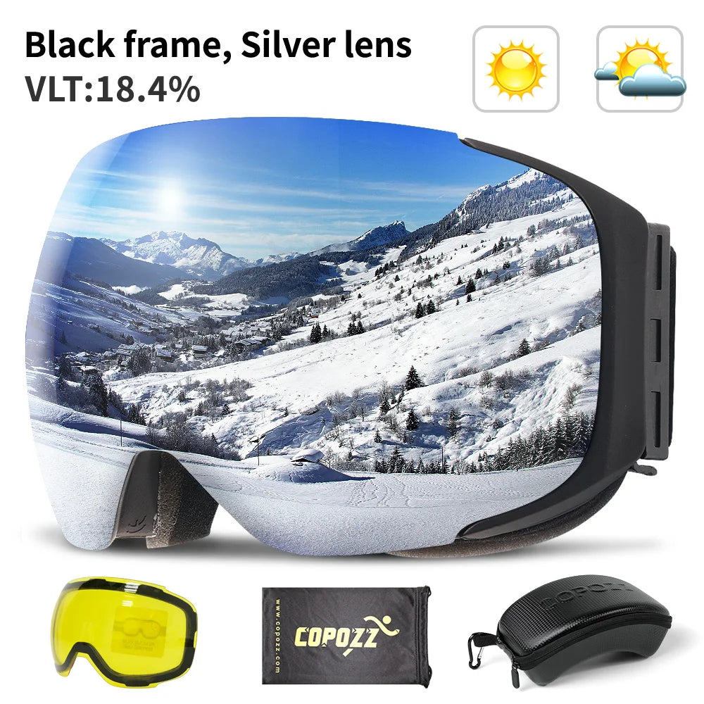 UV400 Anti-fog Ski Goggles
