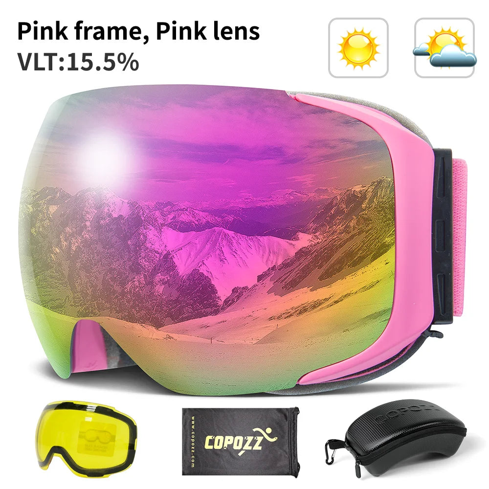 UV400 Anti-fog Ski Goggles
