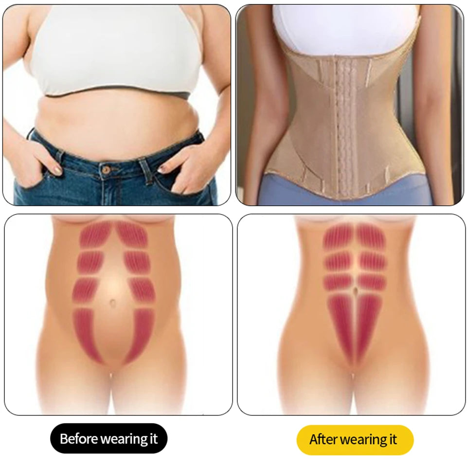 Wechery Waist Trainer Woman Body Shaper Slimmer Tummy Control Waist Shaper Belts Tight Hourglass Sheath Flat Belly Underwear