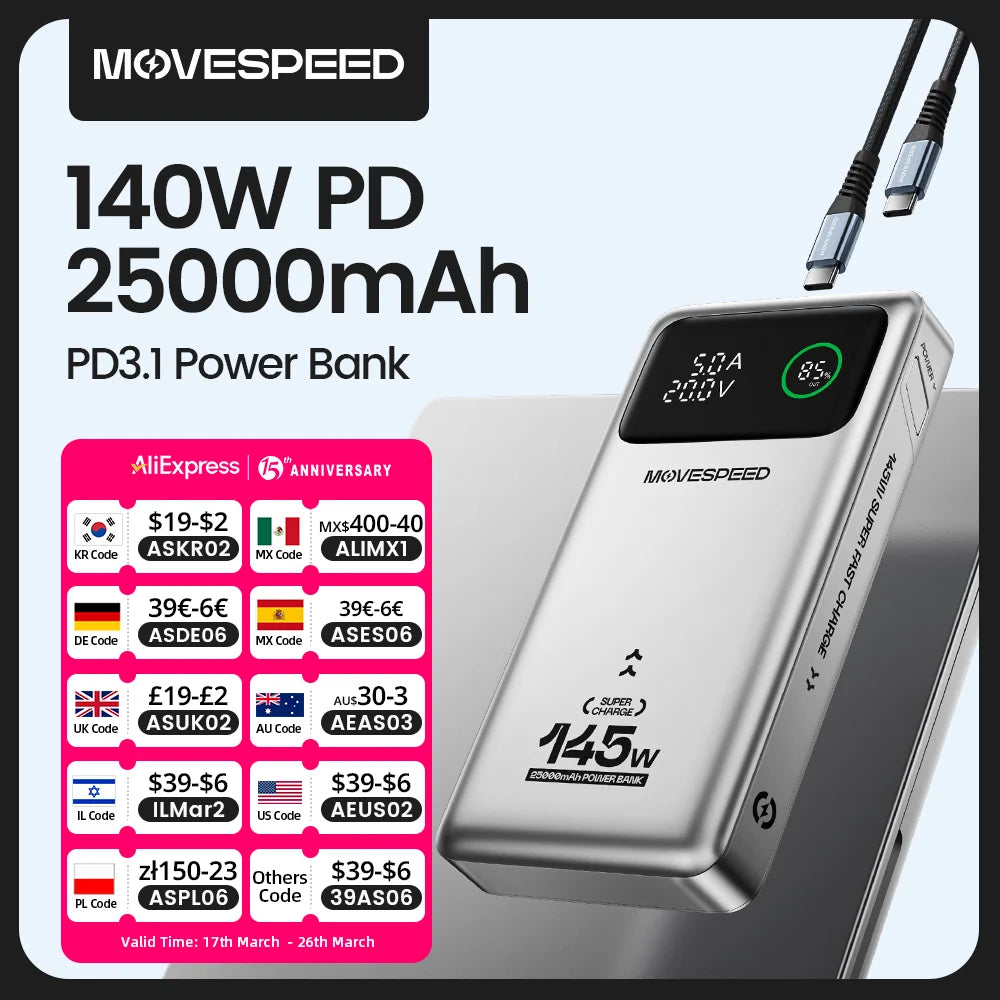 MoveSpeed M25Pro 140W Power Beast