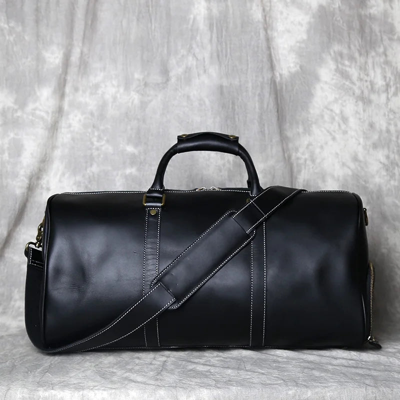 Vintage Crazy Horse Genuine Leather Travel Bag