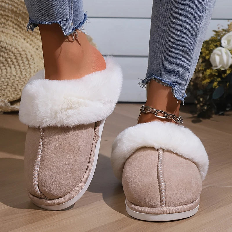 Cozy Cloud Slippers with faux fur lining