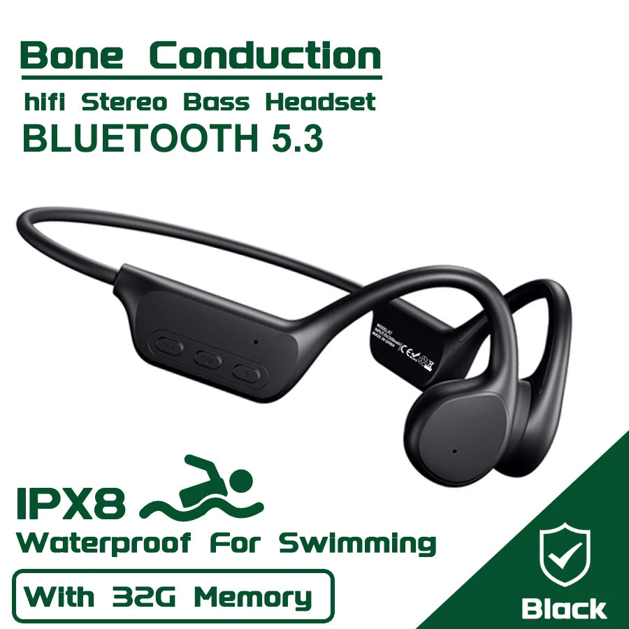 IPX8 Waterproof Bone Conduction Headphone