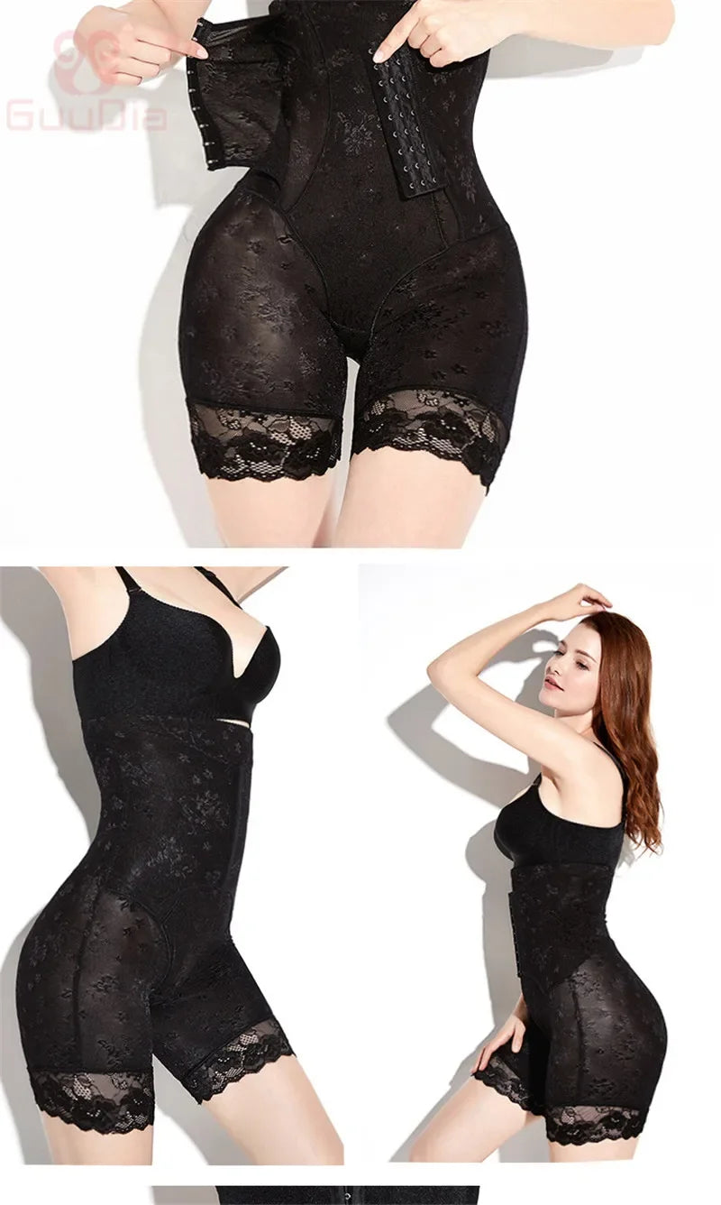 Dimmkof High Waist Tummy Control Panties Slim Seamless Lace Body Shaper Panties Waist Cincher Panties Waist Trimmer Boyshort