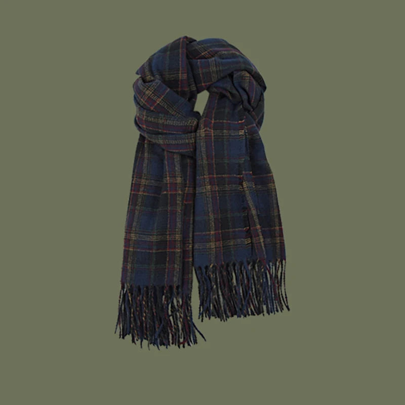 Vibrant Plaid Cashmere Shawl