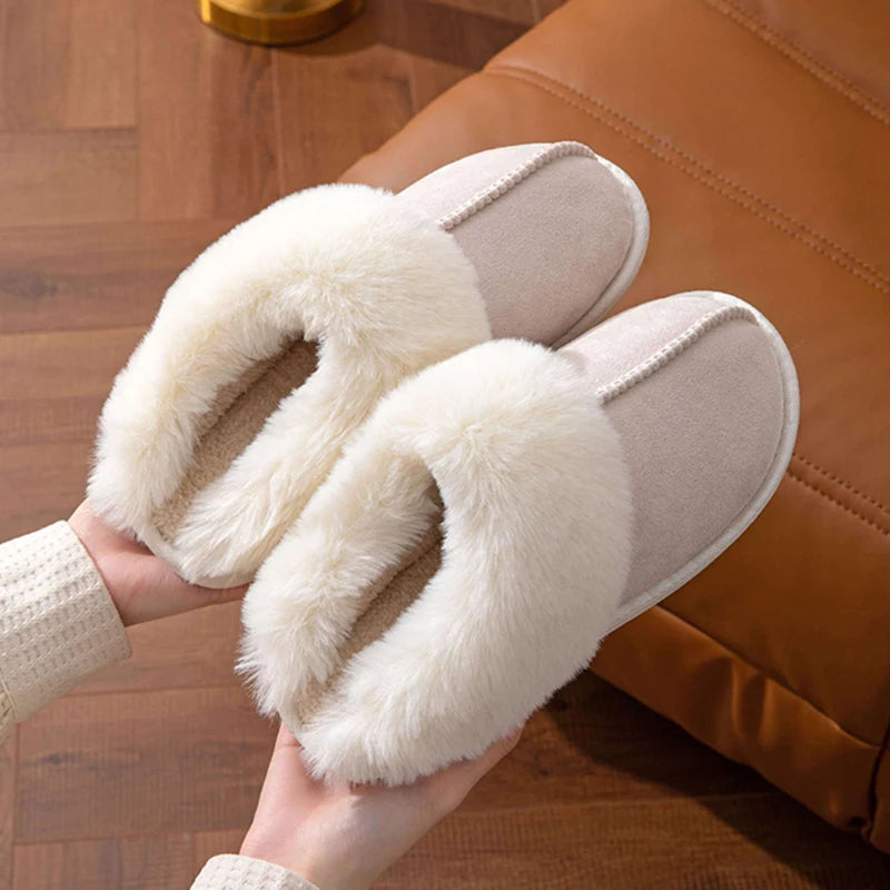 Cozy Cloud Slippers with faux fur lining