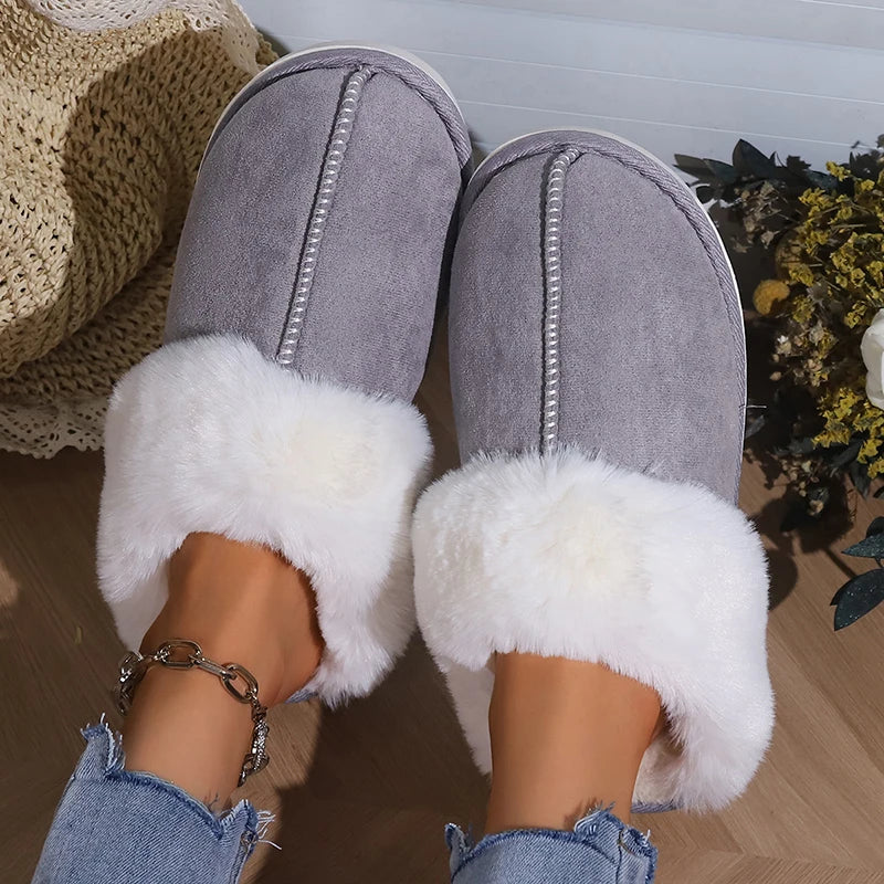 Cozy Cloud Slippers with faux fur lining