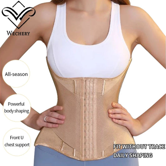 Wechery Waist Trainer Woman Body Shaper Slimmer Tummy Control Waist Shaper Belts Tight Hourglass Sheath Flat Belly Underwear