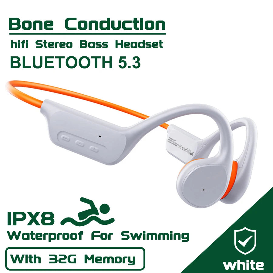 IPX8 Waterproof Bone Conduction Headphone