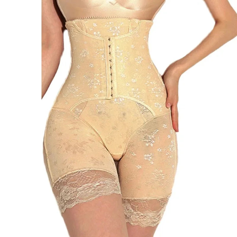 Dimmkof High Waist Tummy Control Panties Slim Seamless Lace Body Shaper Panties Waist Cincher Panties Waist Trimmer Boyshort