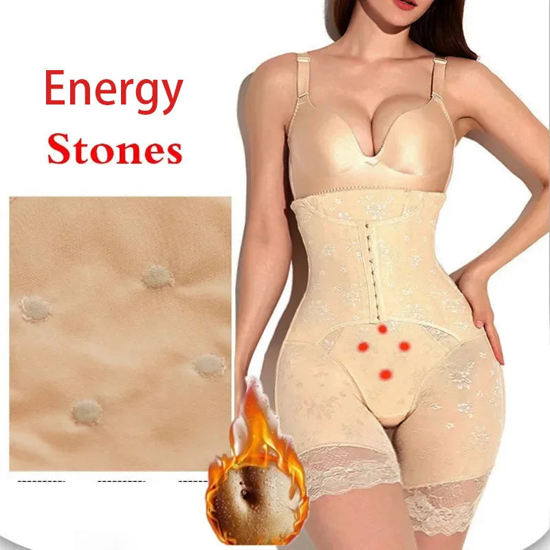 Dimmkof High Waist Tummy Control Panties Slim Seamless Lace Body Shaper Panties Waist Cincher Panties Waist Trimmer Boyshort