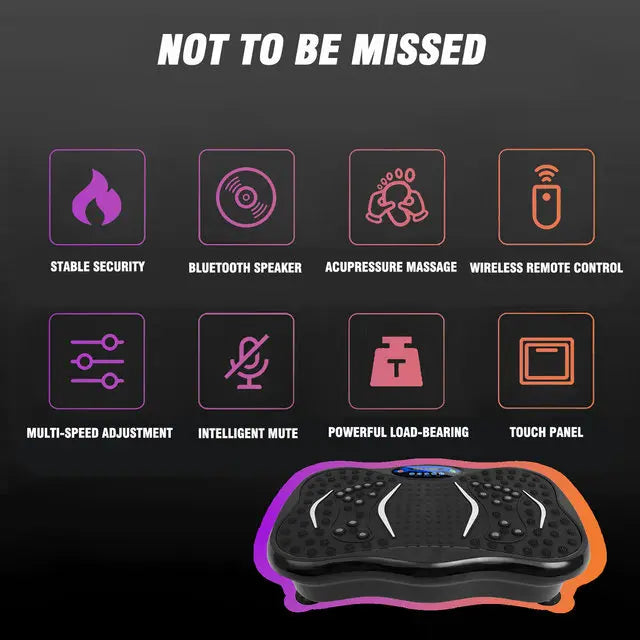 Vibration Plate Exercise Machine Fat-Burning Full Body Workout Power Vibration n Resistance Bands Fitness Equipmen Weight Loss