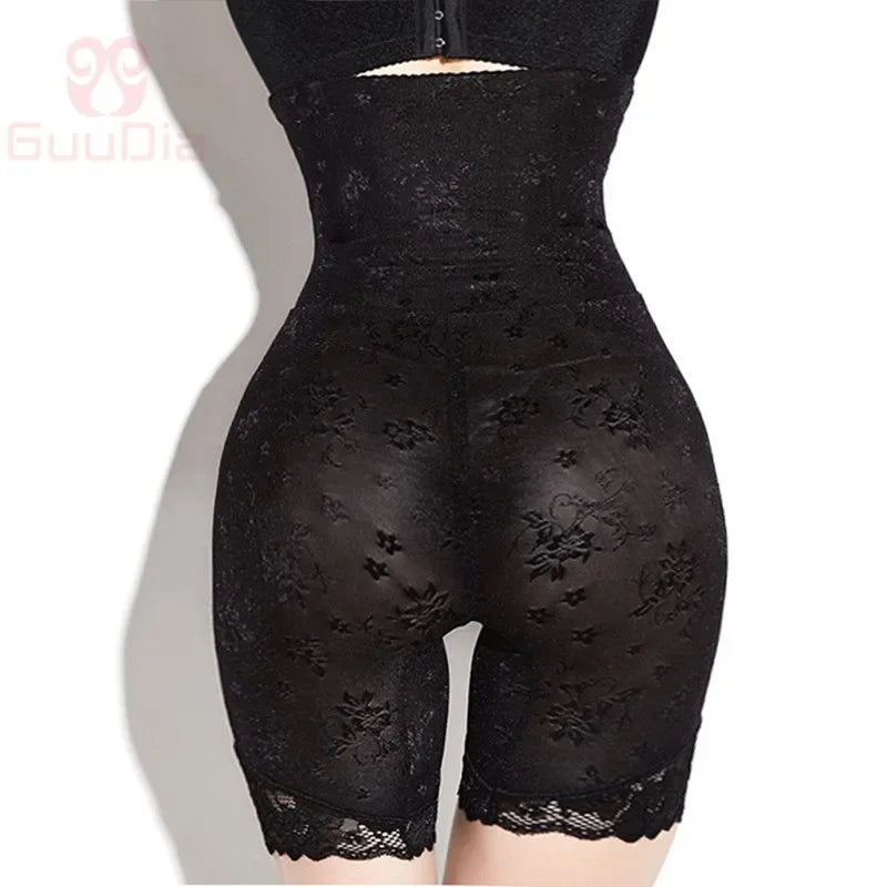 Dimmkof High Waist Tummy Control Panties Slim Seamless Lace Body Shaper Panties Waist Cincher Panties Waist Trimmer Boyshort
