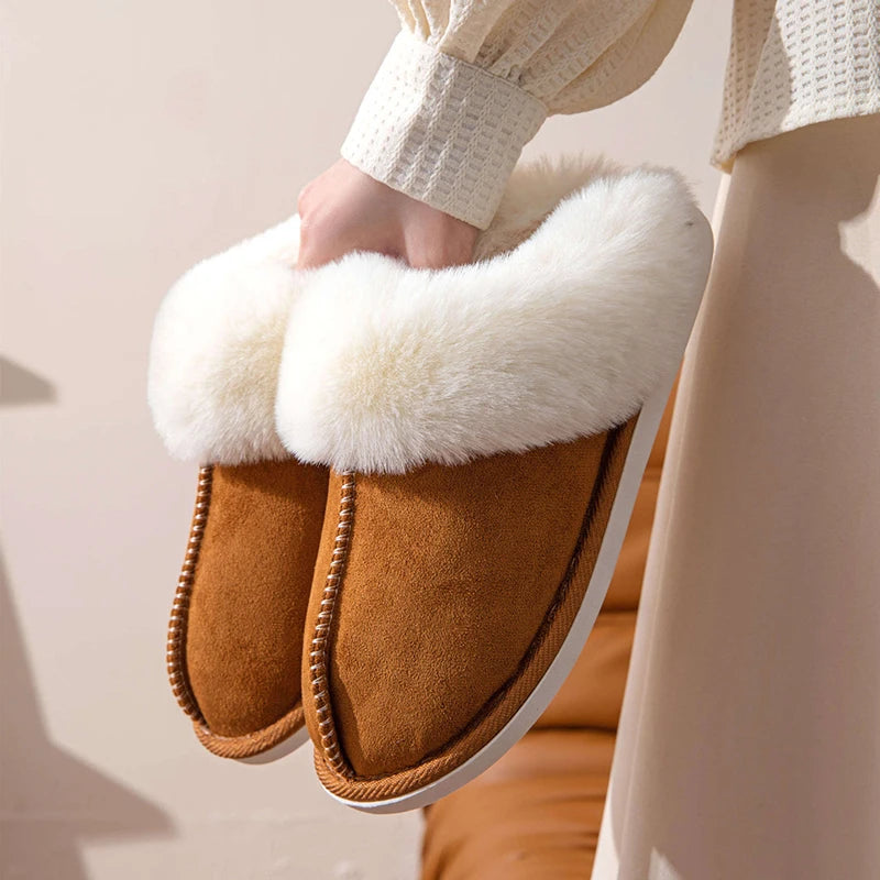 Cozy Cloud Slippers with faux fur lining