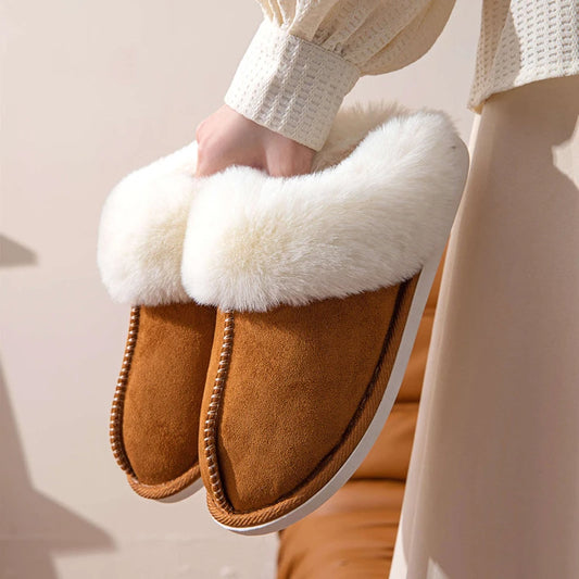 Cozy Cloud Slippers with faux fur lining