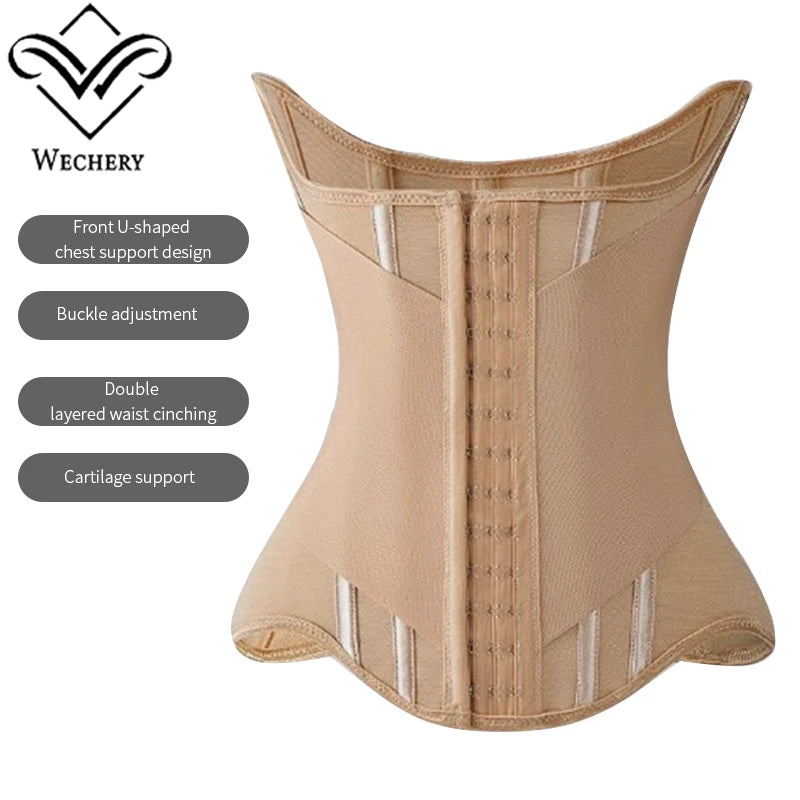 Wechery Waist Trainer Woman Body Shaper Slimmer Tummy Control Waist Shaper Belts Tight Hourglass Sheath Flat Belly Underwear
