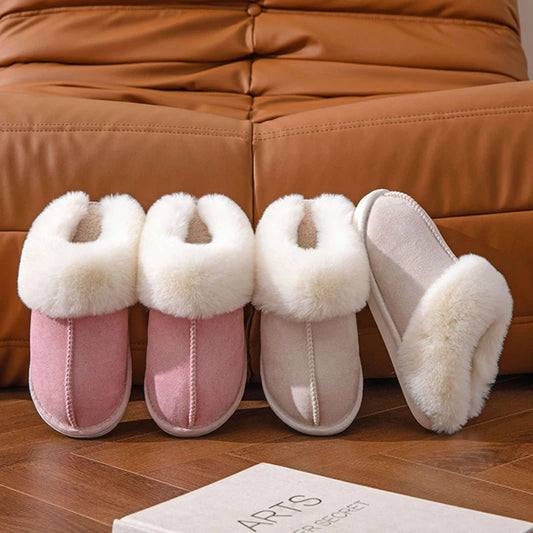 Cozy Cloud Slippers with faux fur lining