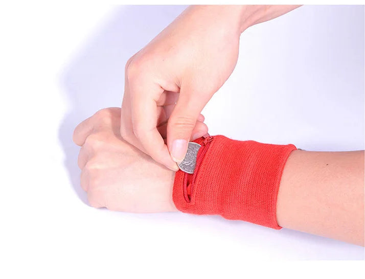 Wrist Wallet with zipper, 8x8 cm