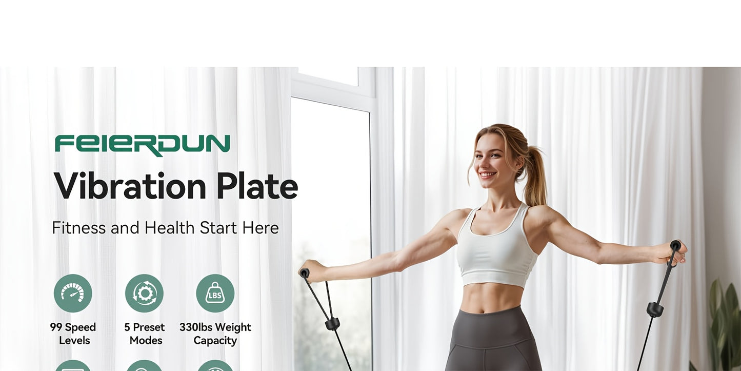 Vibration Plate Exercise Machine, 330 LBS Weight Capacity & Multiple Modes, Whole Body Vibration Plate Exercise Machine For Home, Power Plate Vibration Platform For Toning & Wellness, Valentines Day Gifts