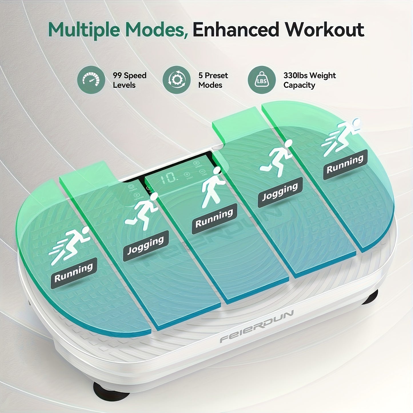 Vibration Plate Exercise Machine, 330 LBS Weight Capacity & Multiple Modes, Whole Body Vibration Plate Exercise Machine For Home, Power Plate Vibration Platform For Toning & Wellness, Valentines Day Gifts