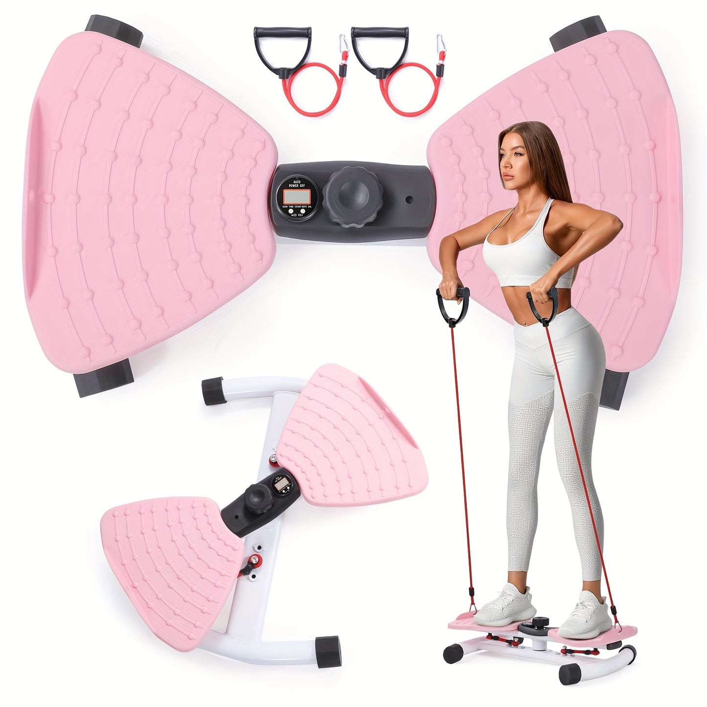 Waist Twisting Machine, Ab Twister Board For Exercise, Noiseless Exercise Waist TwisterFor Home Gym Equipment, 330 Lbs Capacity |Track Time, Reps, Calories With DigitalDisplay